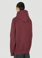 Logo Embroidery Hooded Sweatshirt in Burgundy