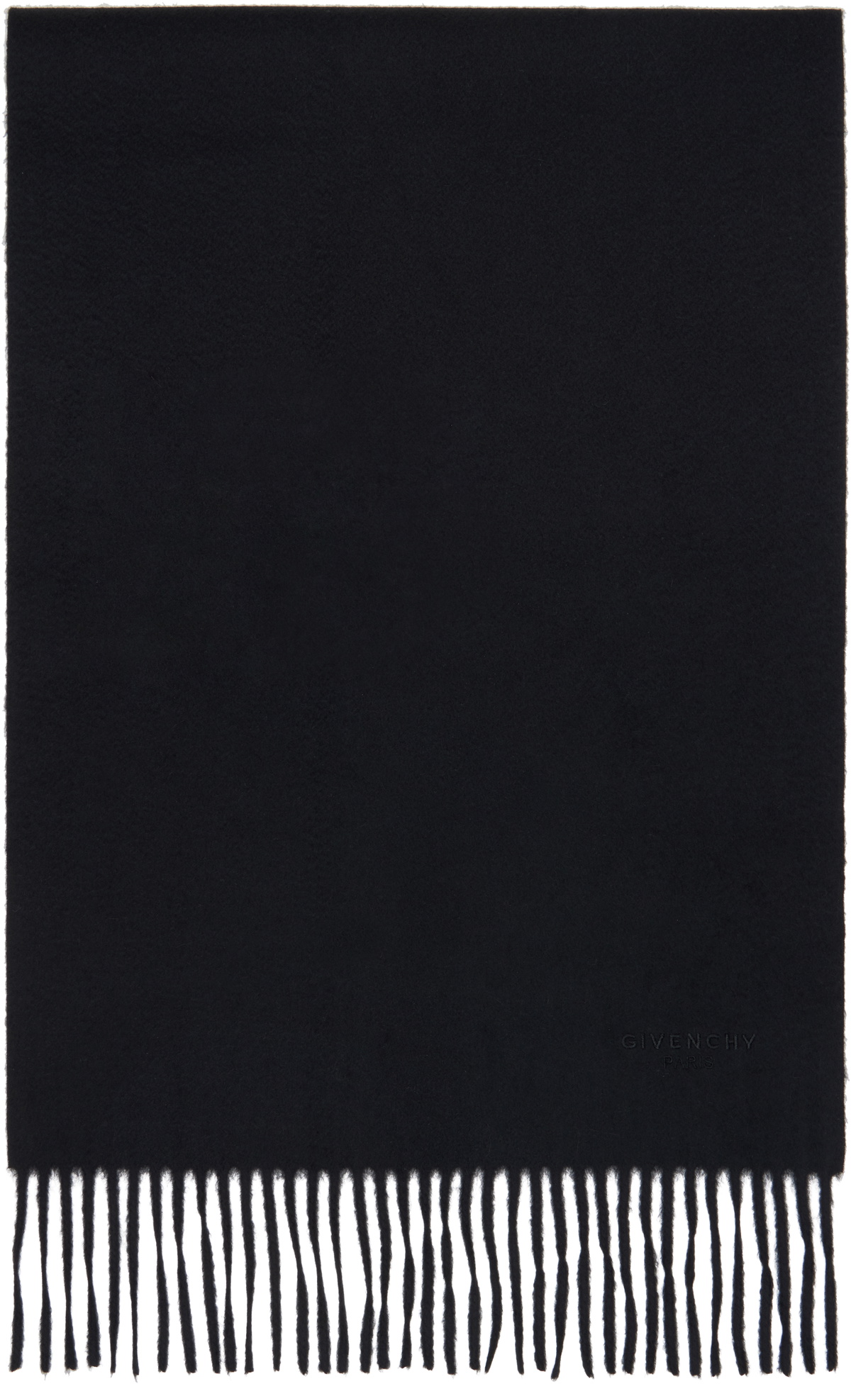 Givenchy Black Embroidered Plain Scarf