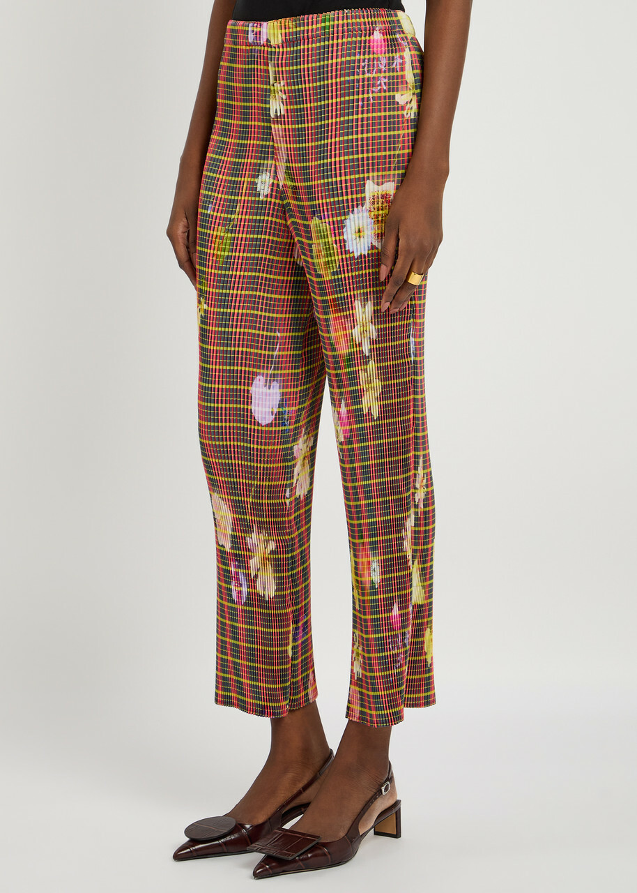 Julia Heuer Jack Kristall Plissé Satin Trousers Multicoloured 1