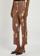 Julia Heuer Jack Kristall Plissé Satin Trousers Multicoloured 1