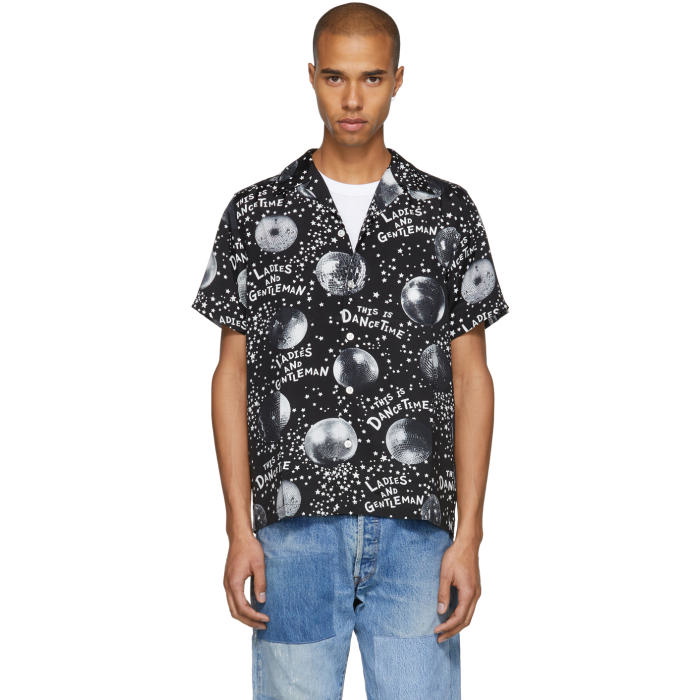 Photo: Wacko Maria Black Mirror Balls Hawaiian Shirt