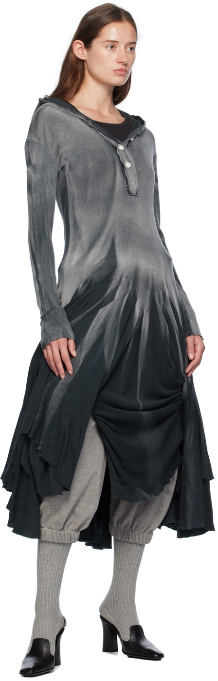 Edward Cuming Black Drowned Rat Midi Dress