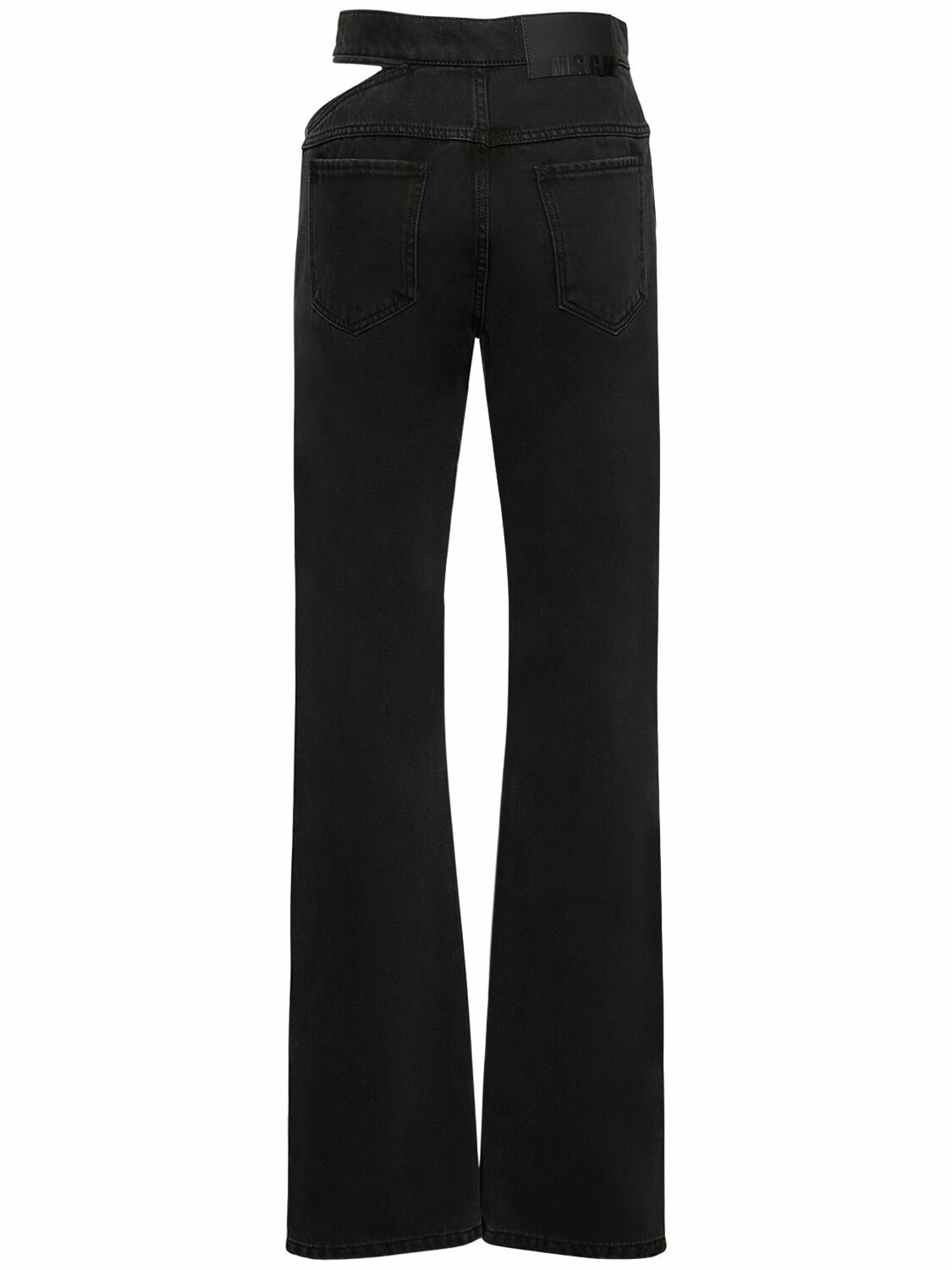MSGM - Cotton Denim Cutout Jeans MSGM
