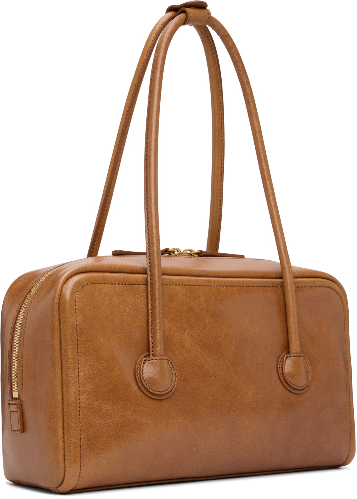 MARGESHERWOOD Brown Soft Boston Small Bag