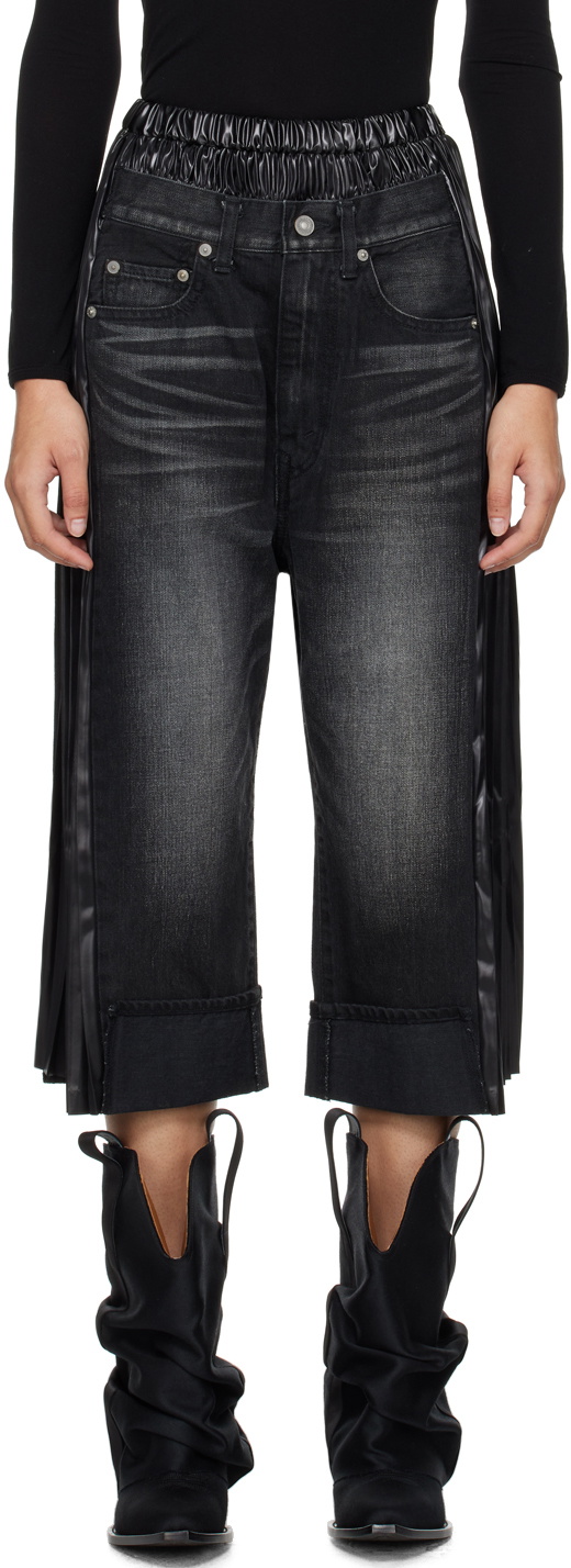 Jeans JUNYA WATANABE Noir Clouté Avec Découpes – Taille 6, Occasion Parfait état