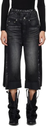 Junya Watanabe Black Layered Jeans