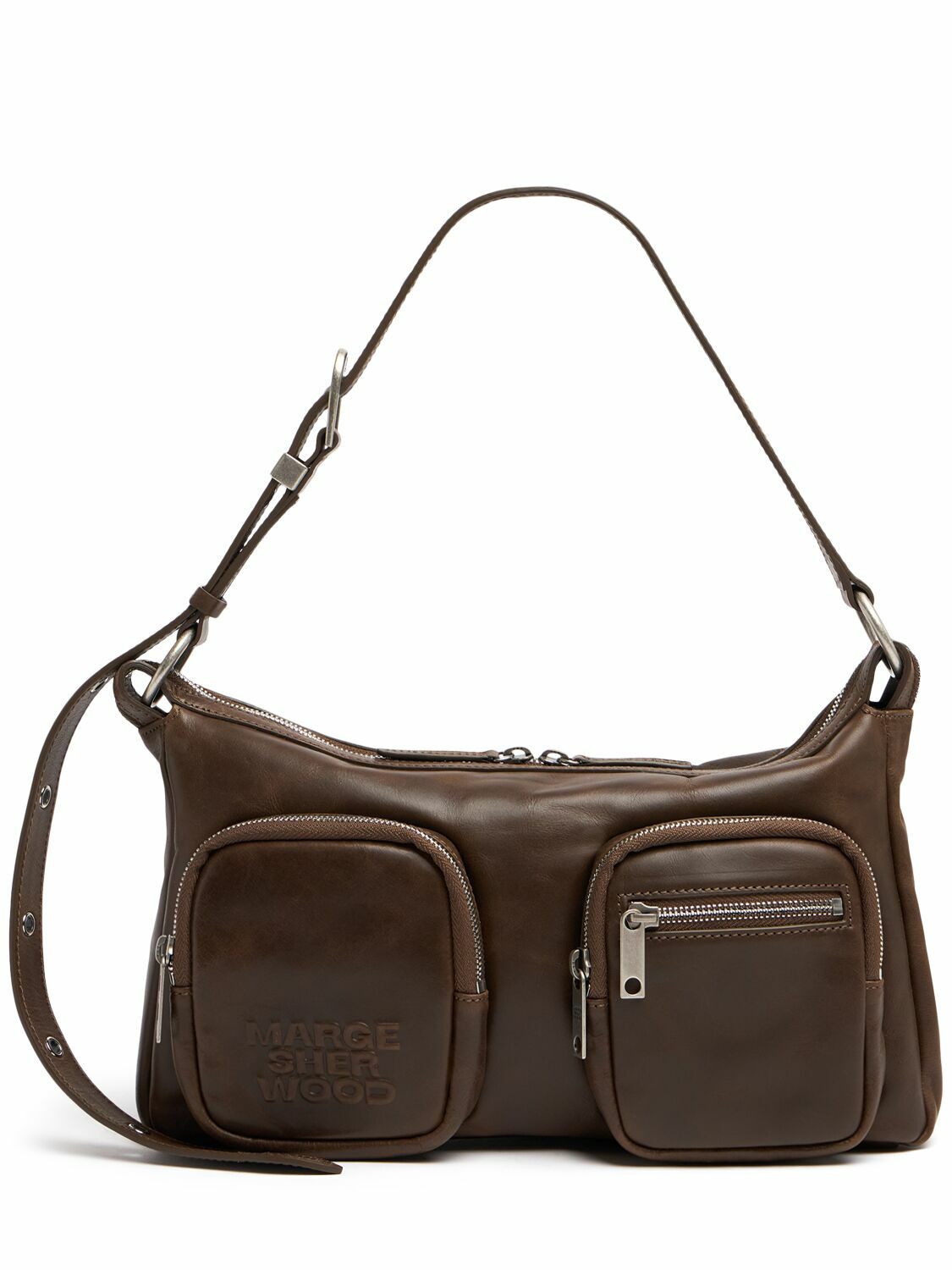 MARGE SHERWOOD Outpocket Hobo Leather Shoulder Bag