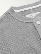 Rag & Bone - Garment-Dyed Waffle-Knit Cotton Henley T-Shirt - Gray