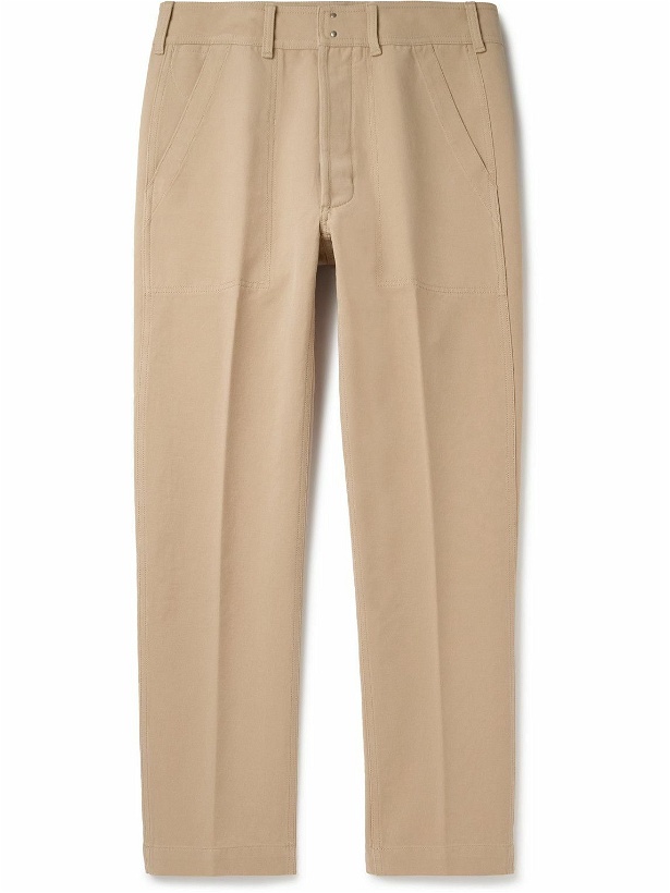 Photo: TOM FORD - Straight-Leg Cotton-Twill Trousers - Brown