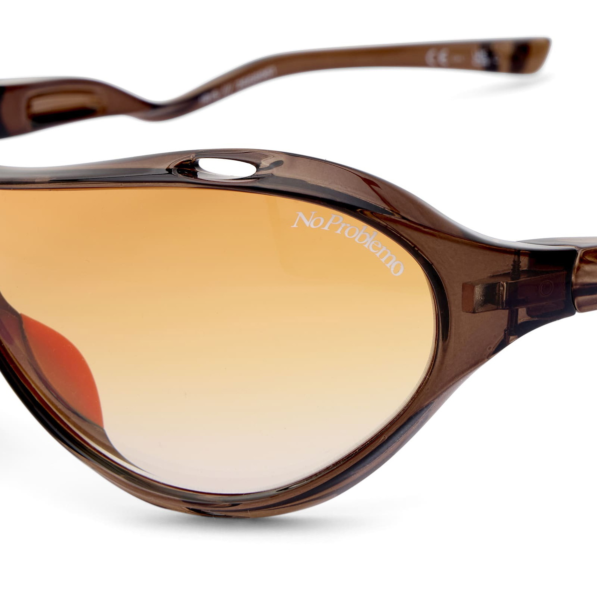 Le Specs x No Problemo Iris Sunglasses in Cocoa/Fire Grad 