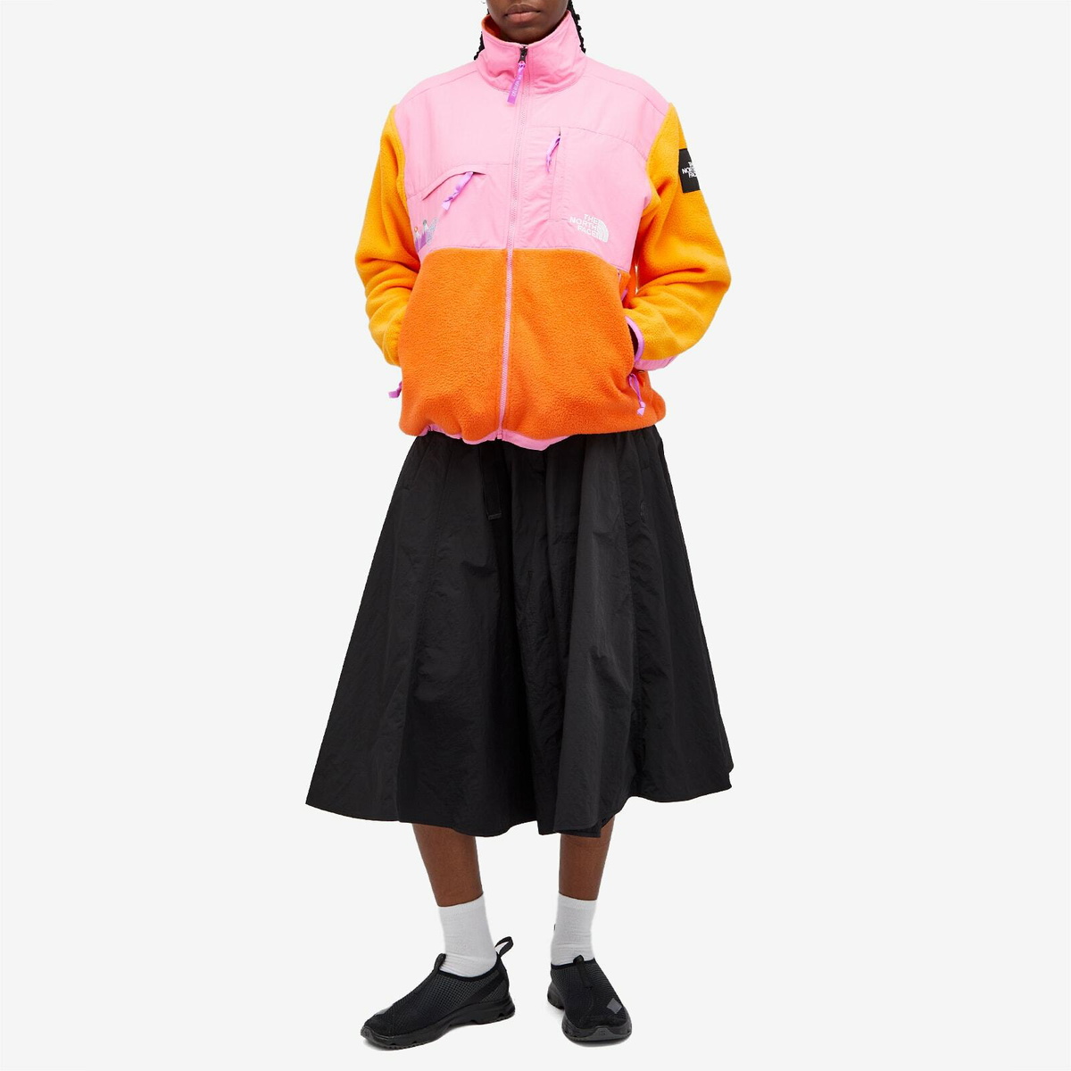 The North Face NSE x Yinka Ilori Retro Denali Fleece Jacket in Red Orange/Apricot Glaze