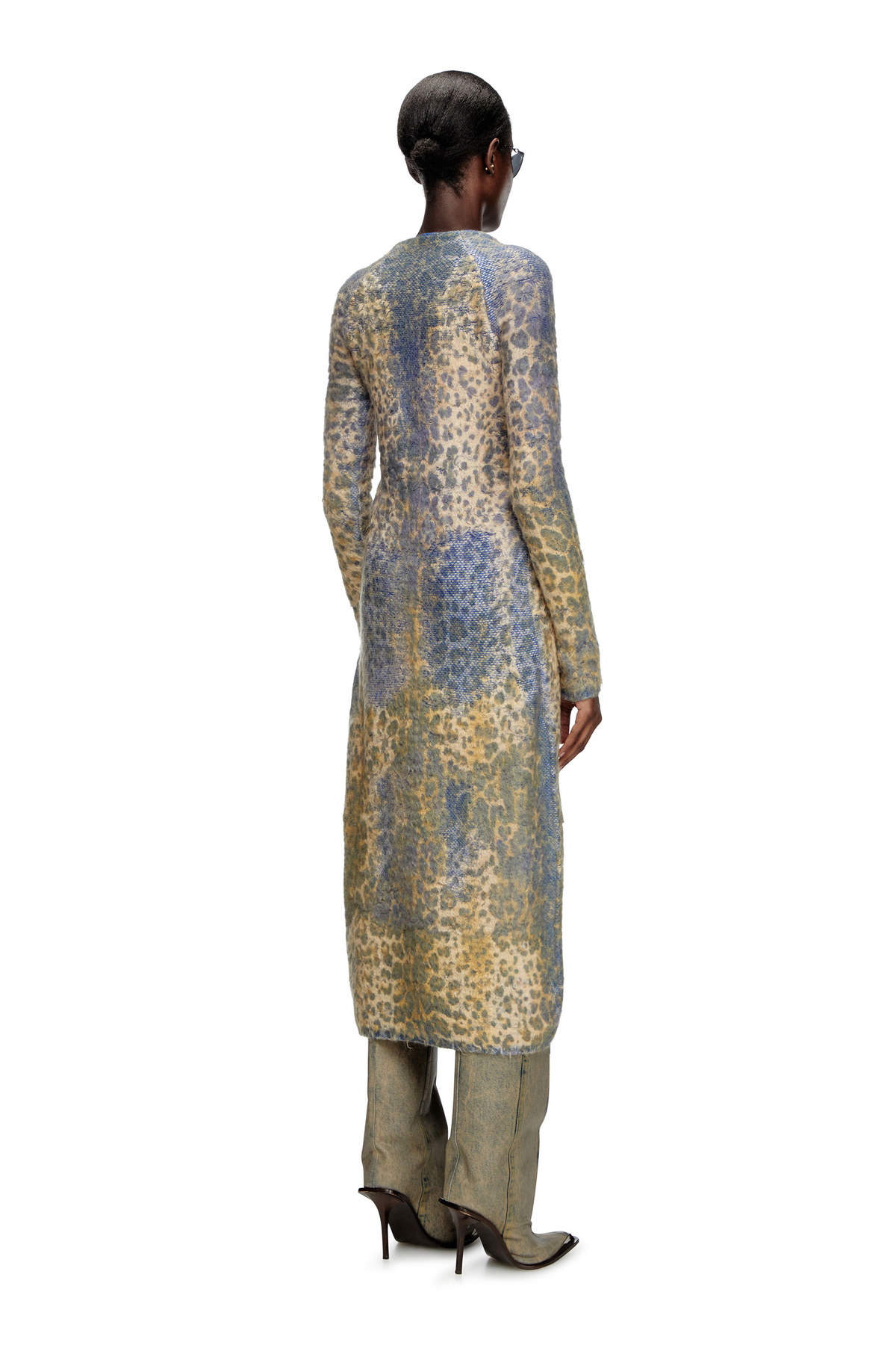 gold one shoulder long sleeve dress Long Sleeve Maxi Dress | One Shoulder Mermaid Dress main image 1