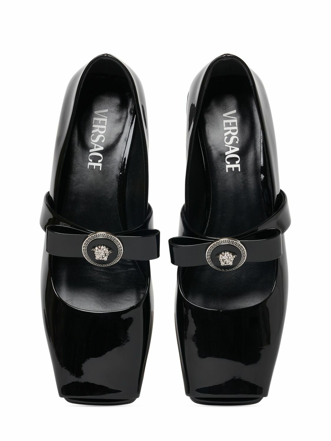 VERSACE 20mm Patent Leather Flats Versace