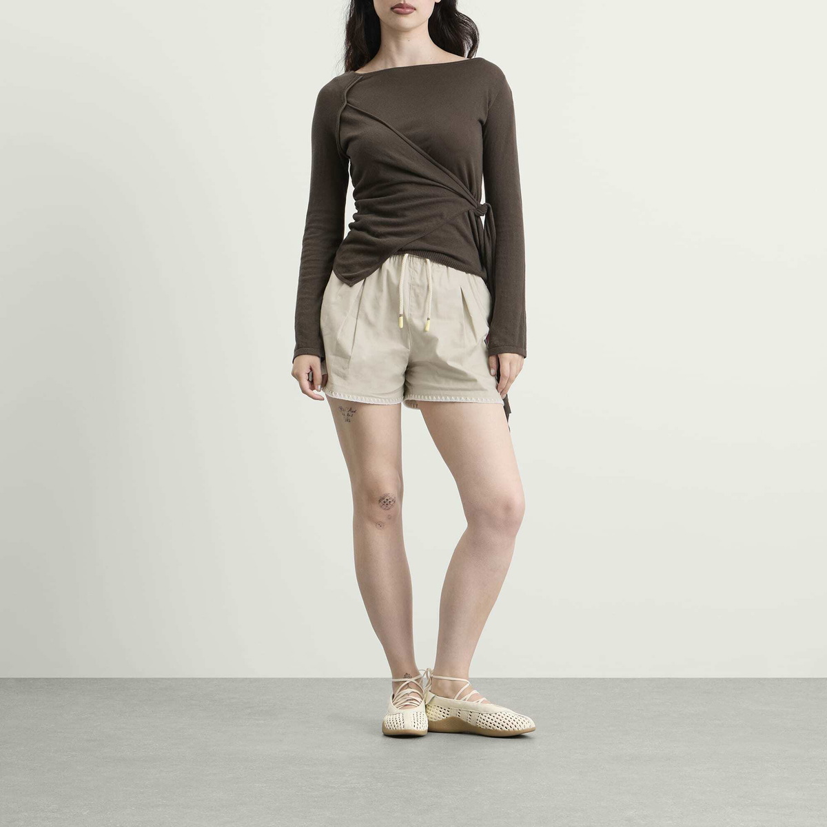 Adidas Women's Wide Shorts in Wonder Alumina