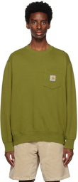 Carhartt Work In Progress Green Pocket Sweatshirt
