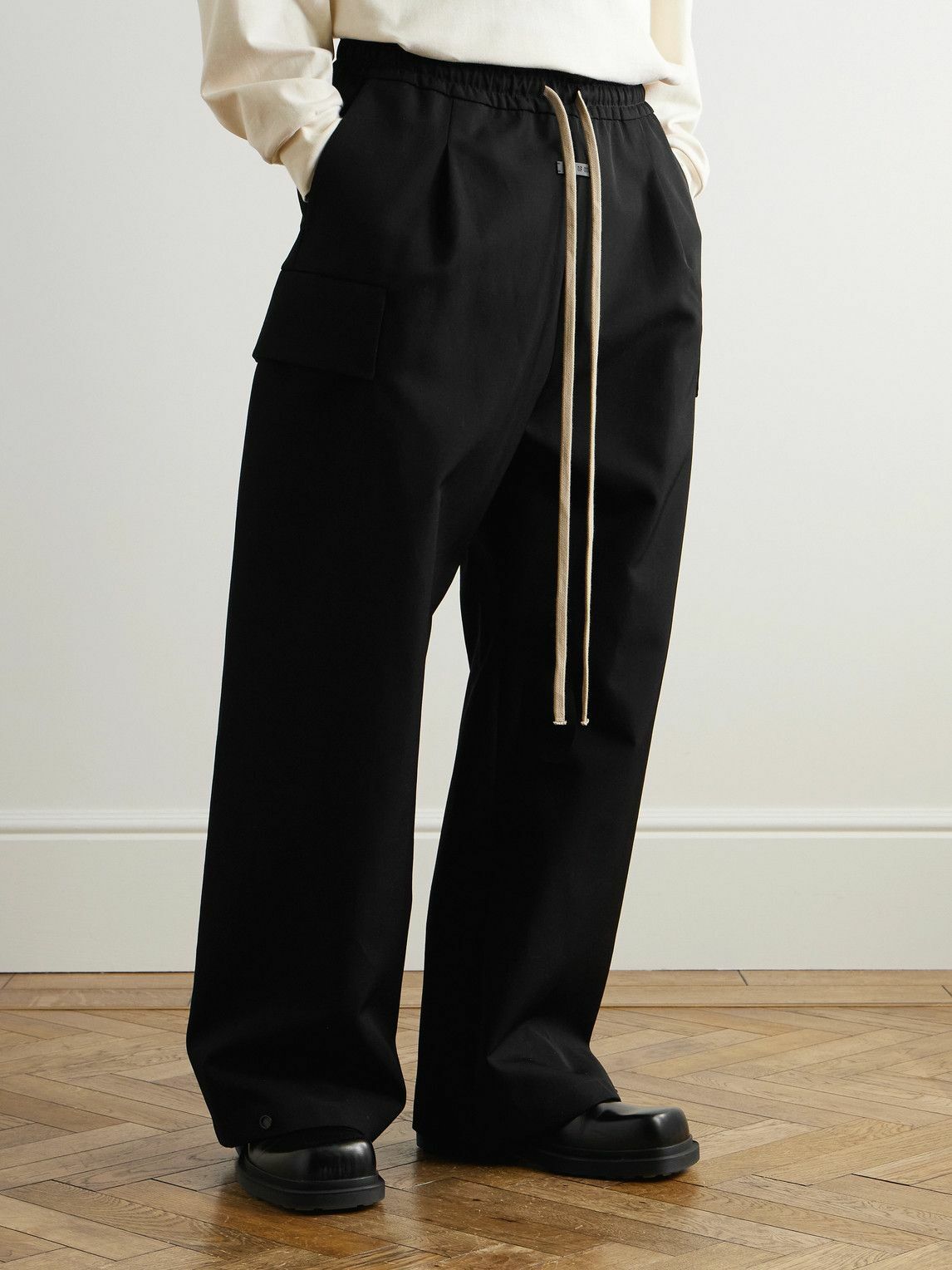 Fear of God - Wide-Leg Wool and Cotton-Blend Twill Drawstring