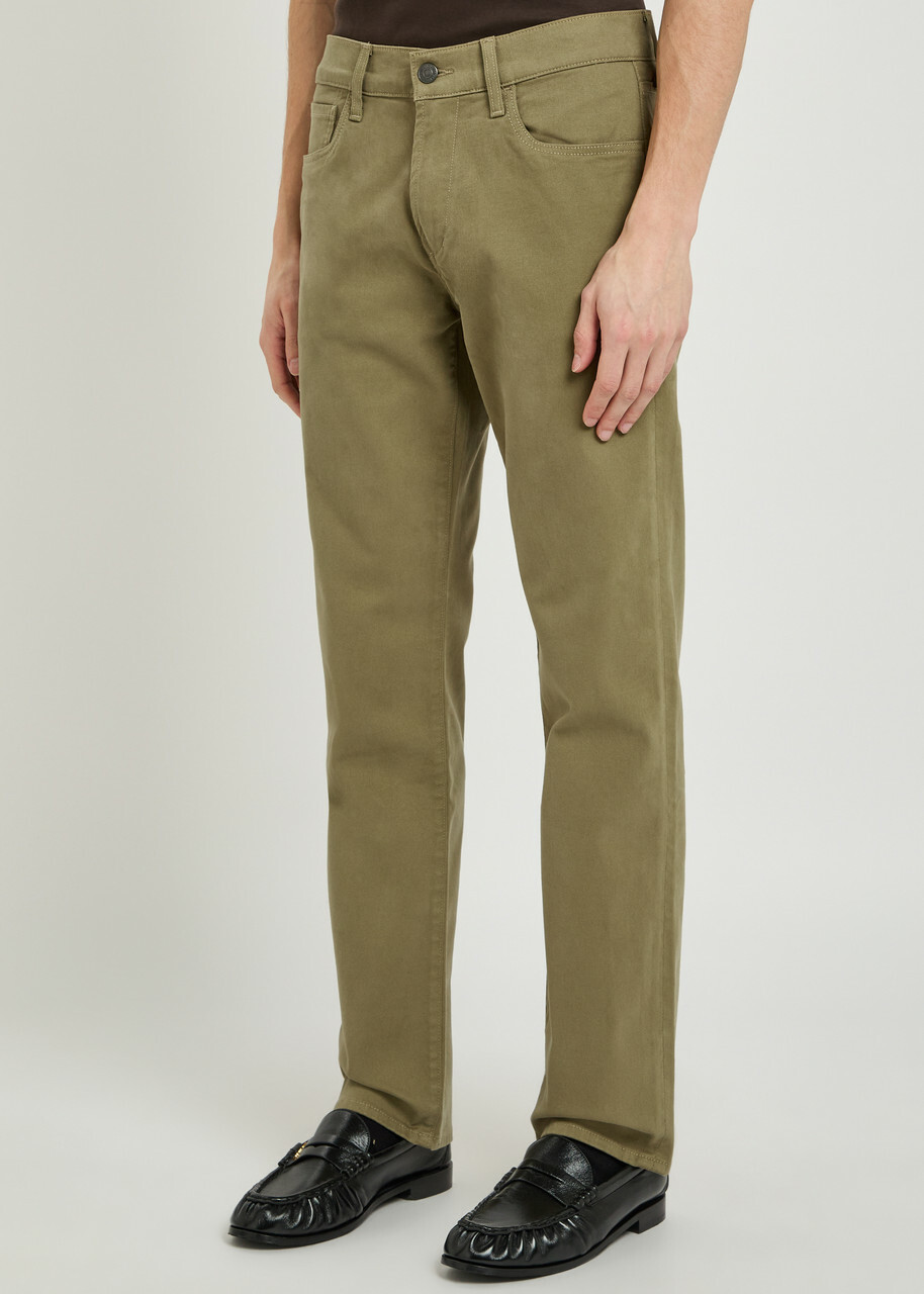 Citizens OF Humanity Elijah Straight-leg Stretch-twill Trousers Beige