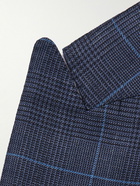 Kingsman - Double-Breasted Prince of Wales Checked Wool-Blend Blazer - Blue