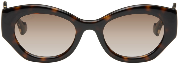 Photo: Gucci Brown Geometric Sunglasses