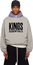 Fear of God ESSENTIALS Gray & Purple NBA Kings Pull Over Hoodie