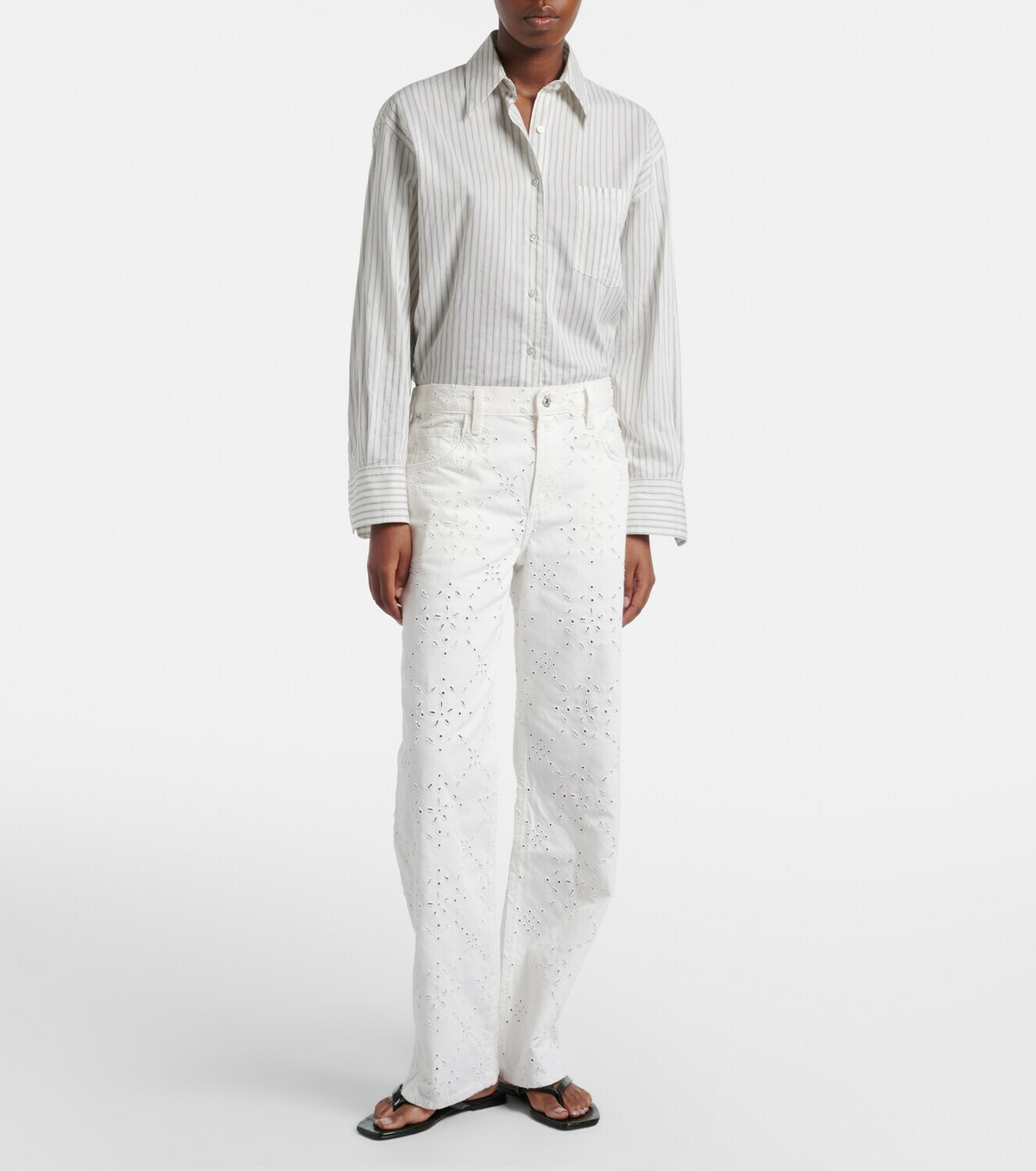 Citizens of Humanity Lindz broderie anglaise straight jeans