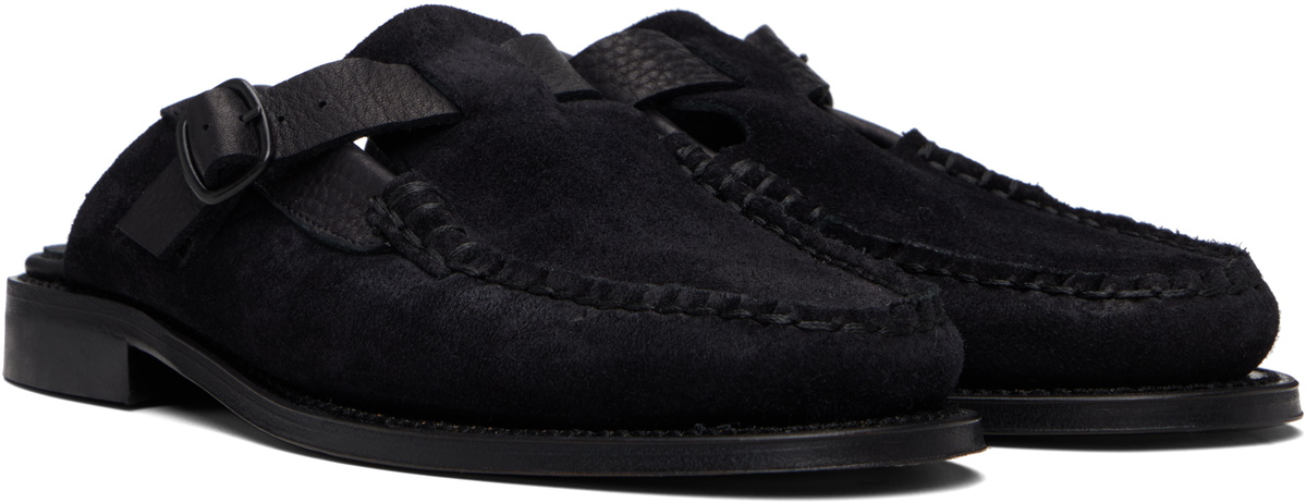 HEREU Black Barraca Slip-on Loafers