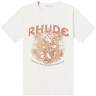 Rhude Men's Cigaro Logo T-Shirt in Vtg White