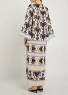 Johanna Ortiz Savannah Patterned Linen Maxi Tunic Dress Beige