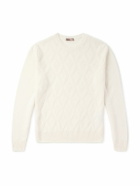 Herno - Jacquard-Knit Cashmere Sweater - White
