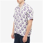 Needles Men's Papillion Jacquard One up Vacation Shirt in Off White
