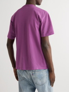 Central Bookings Intl™️ - Logo-Print Cotton-Jersey T-Shirt - Purple