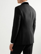 TOM FORD - Cooper Slim-Fit Double-Breasted Velvet-Trimmed Wool and Silk-Blend Tuxedo Jacket - Black