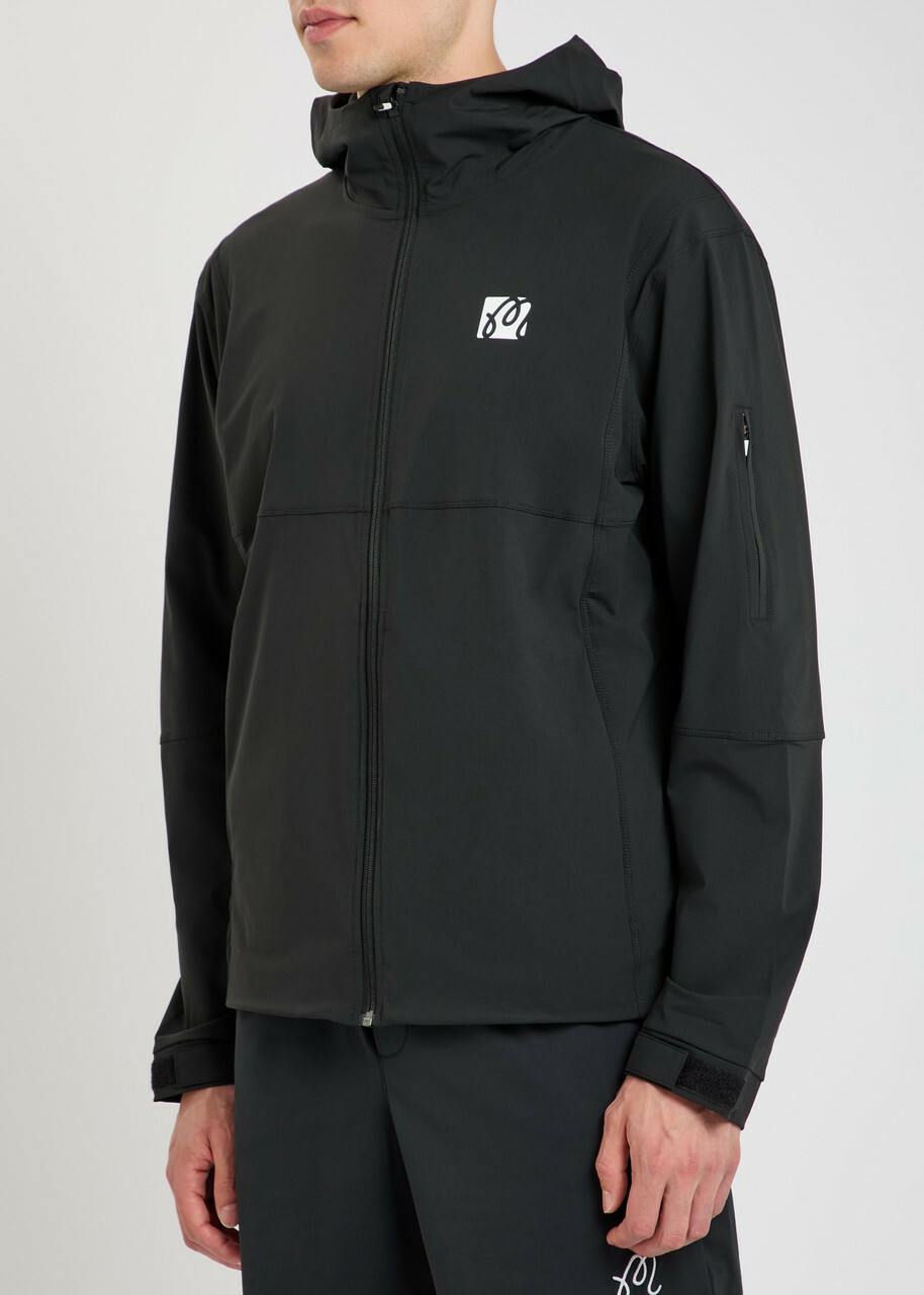 Malbon Performance Logo-print Hooded Stretch-shell Jacket Black