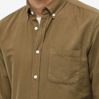 Portuguese Flannel Men's Belavista Button Down Oxford Shirt in Olive