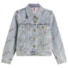 ICECREAM Women's Sakura Denim Trucker Jacket in Light Wash Blue