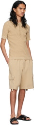 ANDREĀDAMO SSENSE Exclusive Beige Viscose Henley