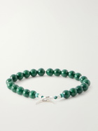 Mikia - Circle8 Sterling Silver and Malachite Beaded Bracelet - Green