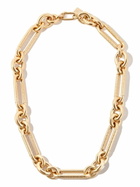 Lauren Rubinski 14k Yellow Gold Diamond Encrusted Chain Necklace