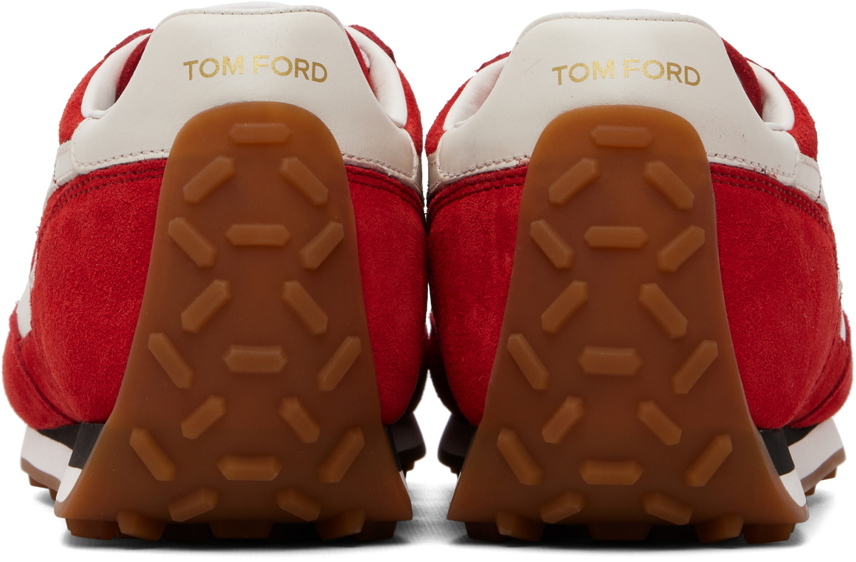 TOM FORD Red Suede Mick Sneakers