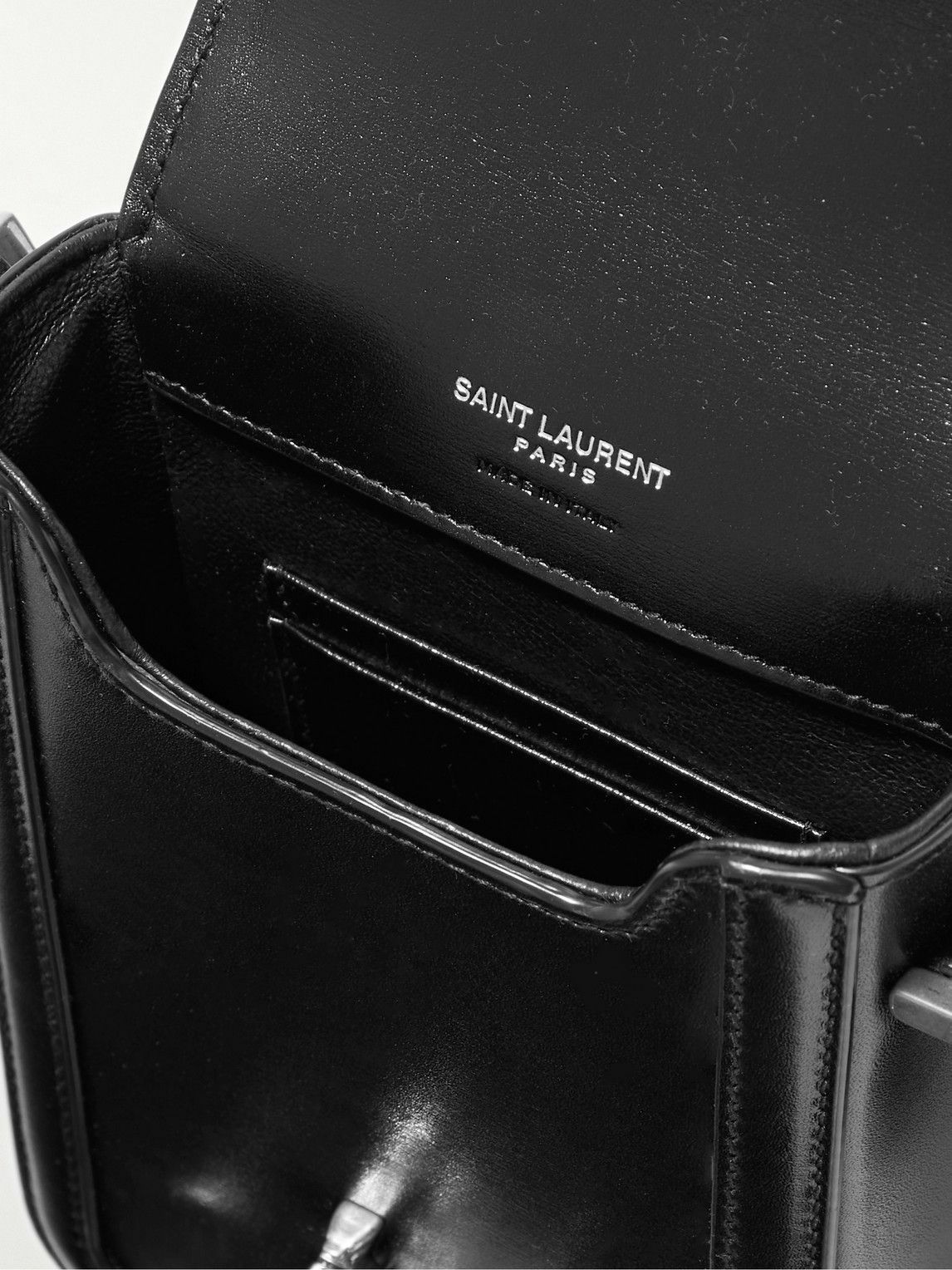 SAINT LAURENT - Solferino Mini Logo-Embellished Leather Messenger