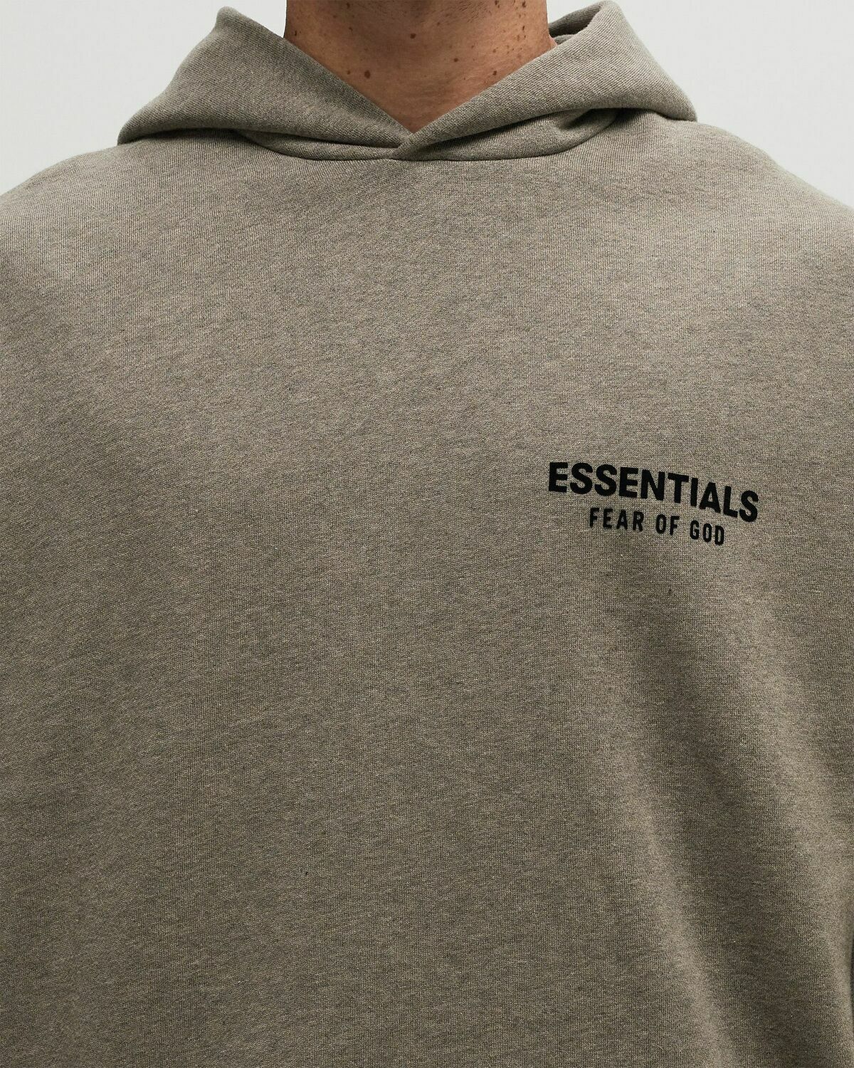 Fear of God Essentials FLEECE HOODIE Grey Mens Hoody Fear Of God 