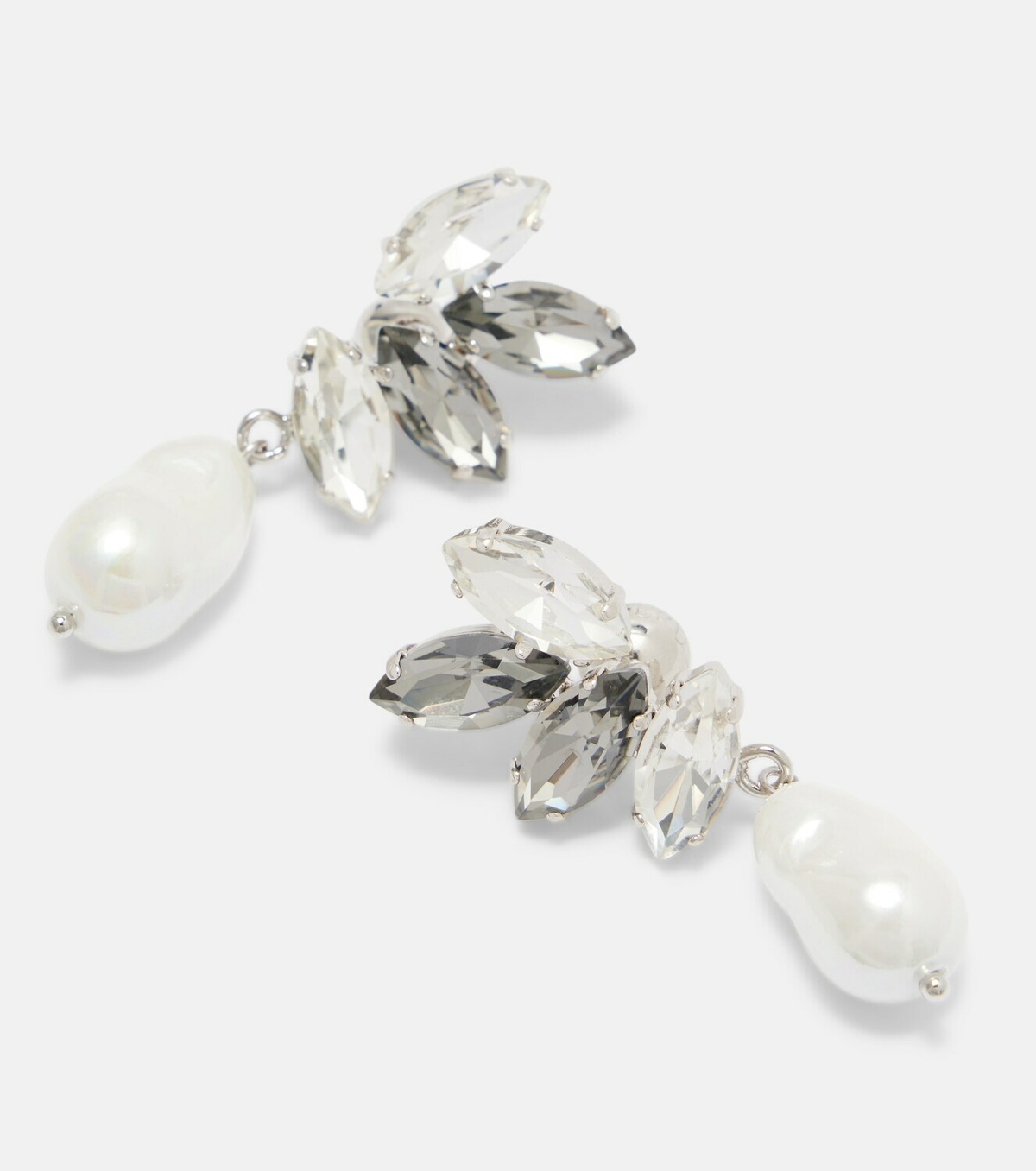 Erdem Embellished faux-pearl drop earrings