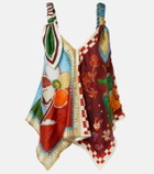 Alémais Mlak printed silk twill top