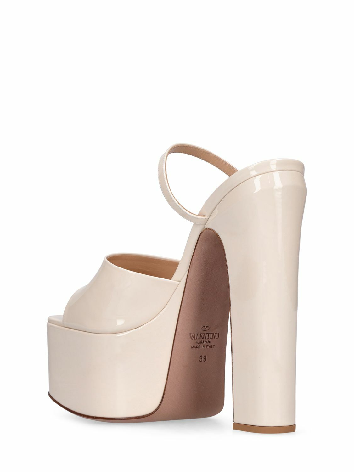 VALENTINO GARAVANI - 155mm Tan-go Patent Leather Mules