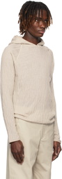 HELIOT EMIL Off-White Sortsol Knit Hoodie