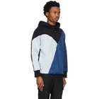 Neil Barrett Indigo and Black Modernist Hoodie