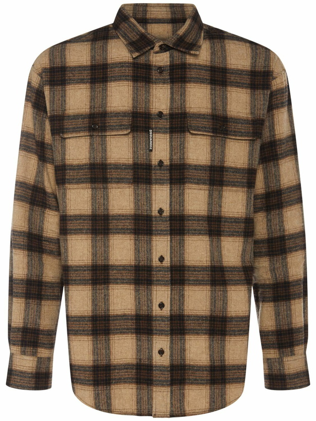 Photo: DSQUARED2 Canadian Plaid Wool Blend Shirt