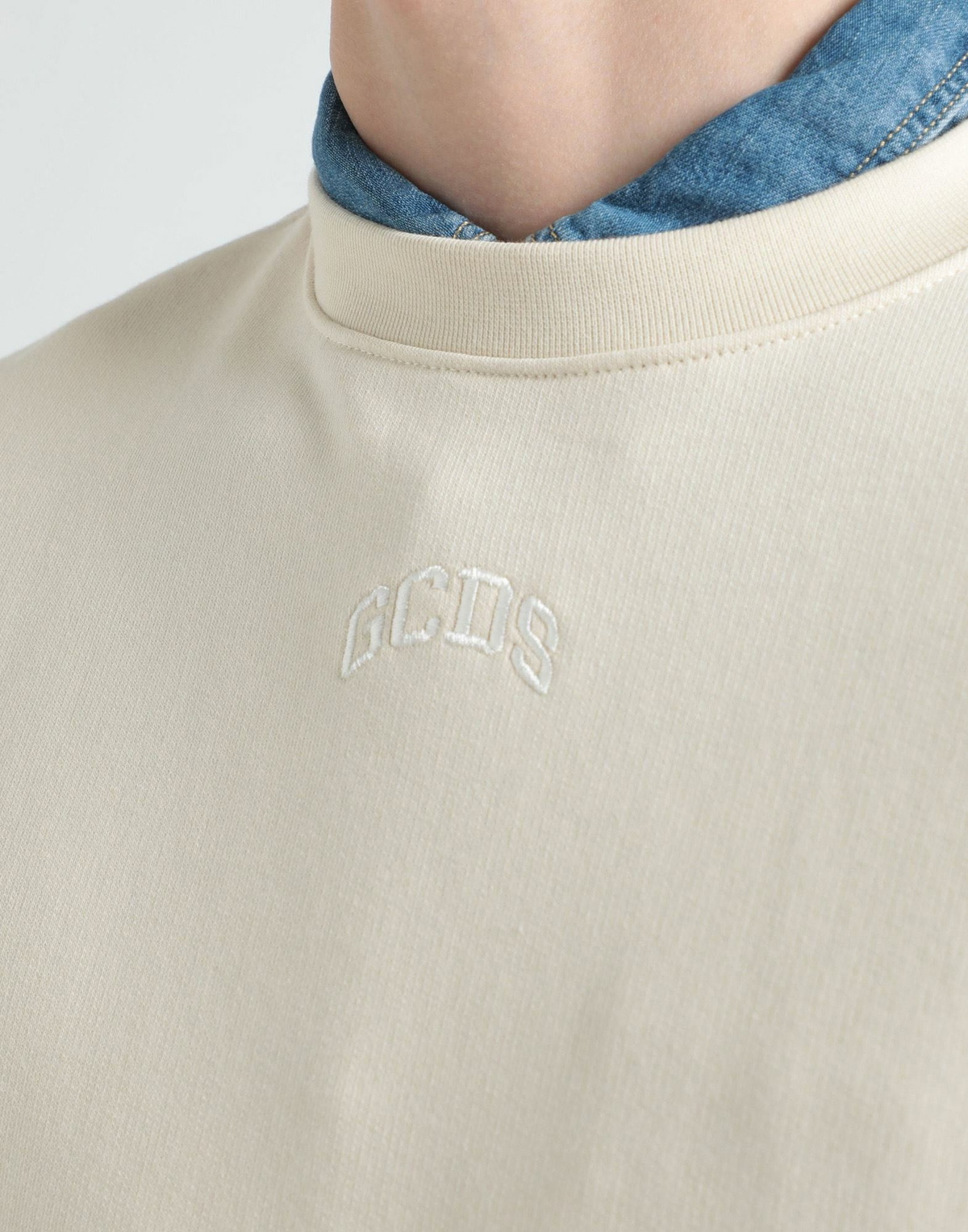 Gcds Mens Sweatshirt in Beige