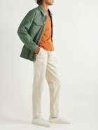 TOM FORD - Leather-Trimmed Shell Overshirt - Green