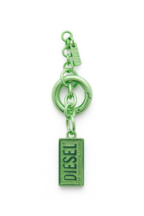 Photo: Diesel Metal keyring with Biscotto logo charm - Charms and Keyrings Womens in Green